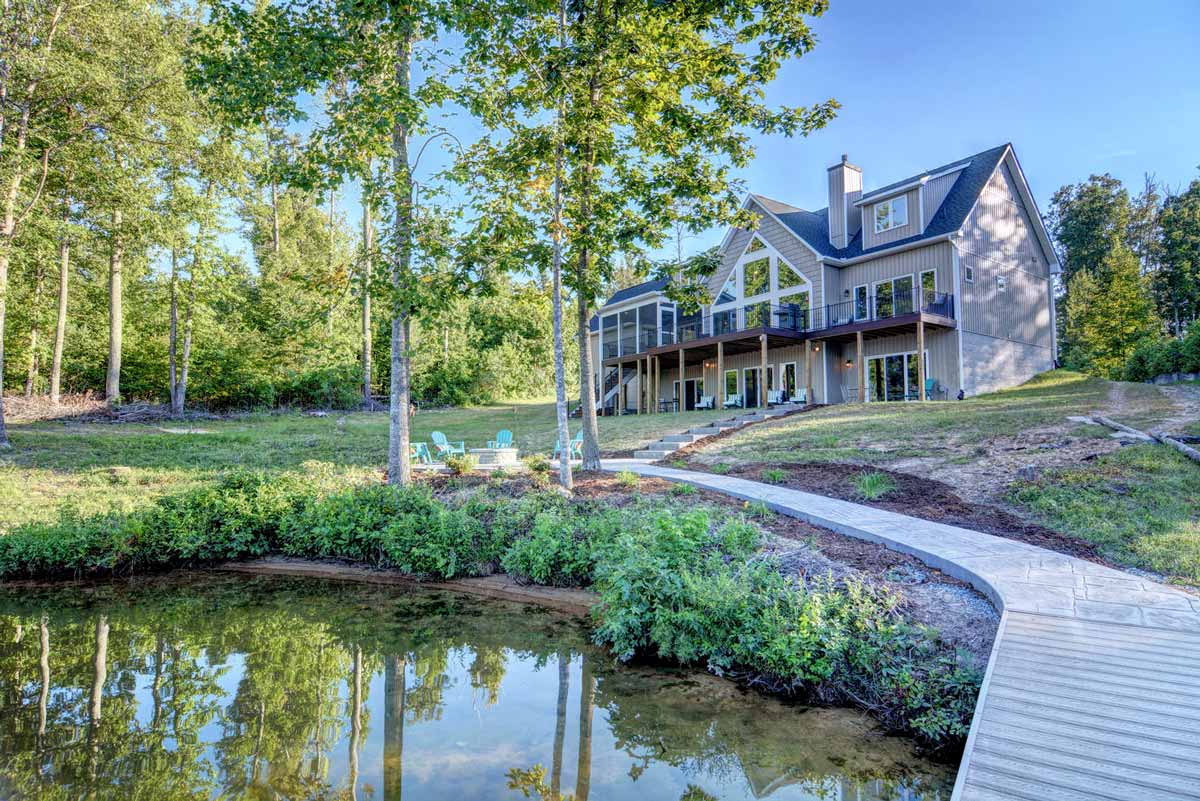 House view from lake