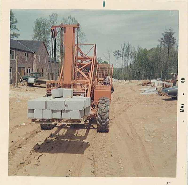 Man operating a forklift
