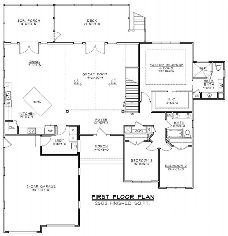 Lake Forest House Plan floor plan 1